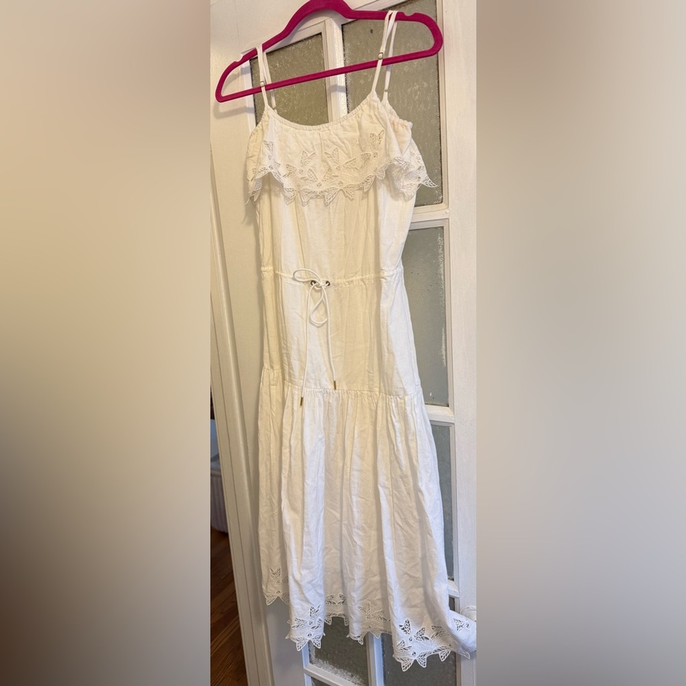 White with Lace Detail Dress